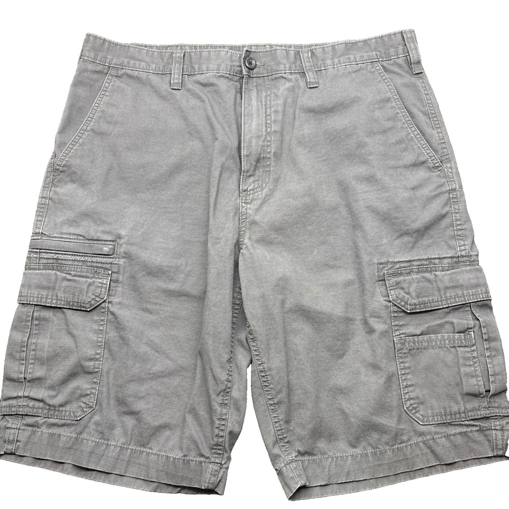 Eddie Bauer Mens Cargo Shorts Gray Size 38 Cotton‎